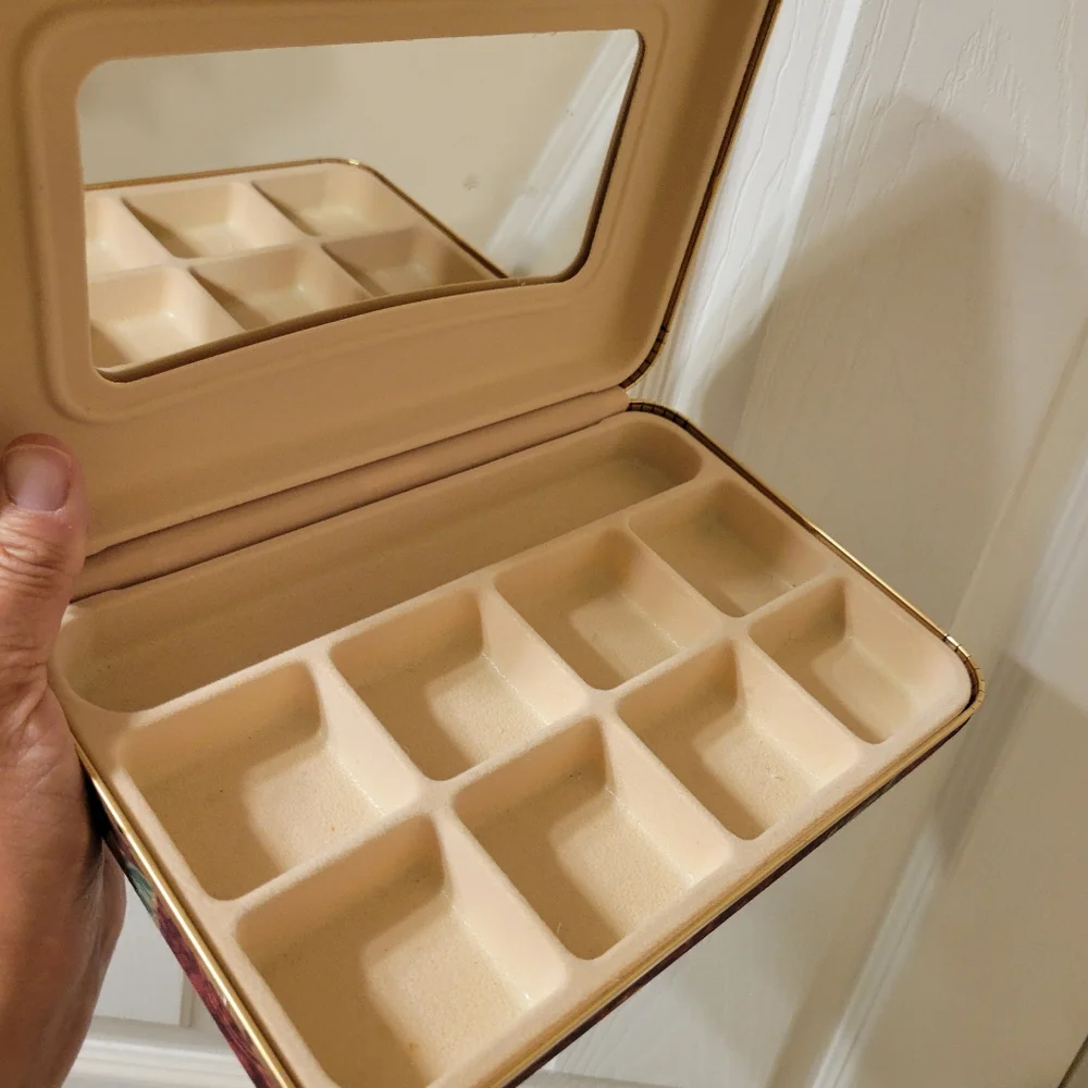 Jewelry Storage Organizer Case ~ Floral ~ Multi-Use ~ GUC ~ Travel ~ 90s - Y2K